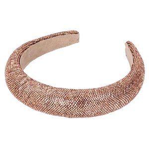 🔴 3️⃣ Pack Bling Crystal Rhinestone Sparkling Gold Padded Cushion Hard Head…